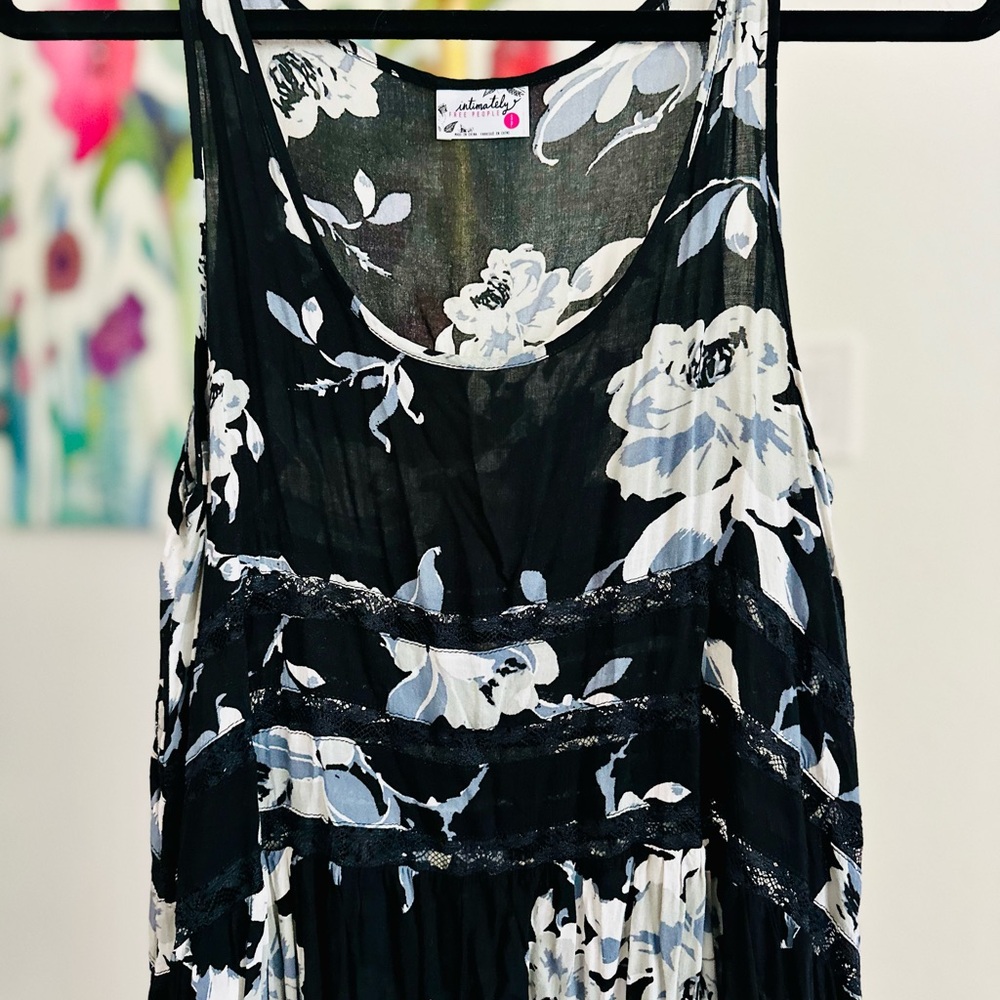 Intimately Free People Voile Lace Trapeze Mini Slip Dress